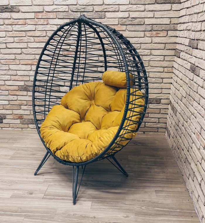 Купить небольшое круглое кресло из ротанга