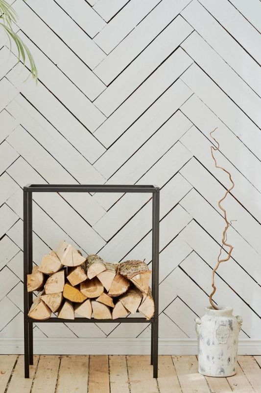 Квадратный стеллаж дровница в стиле LOFT