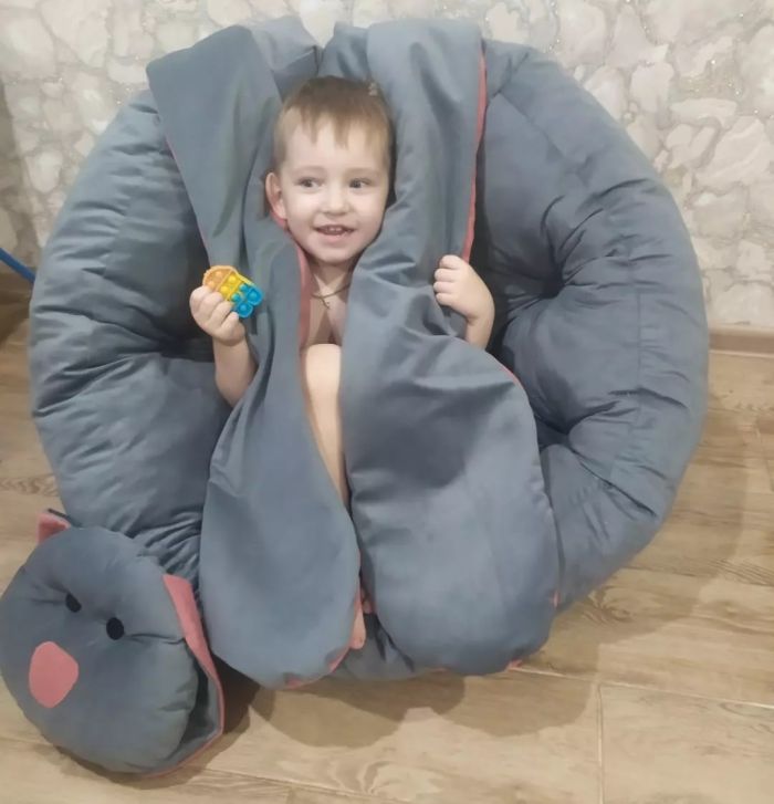 Футон кресло из велюра зайчик