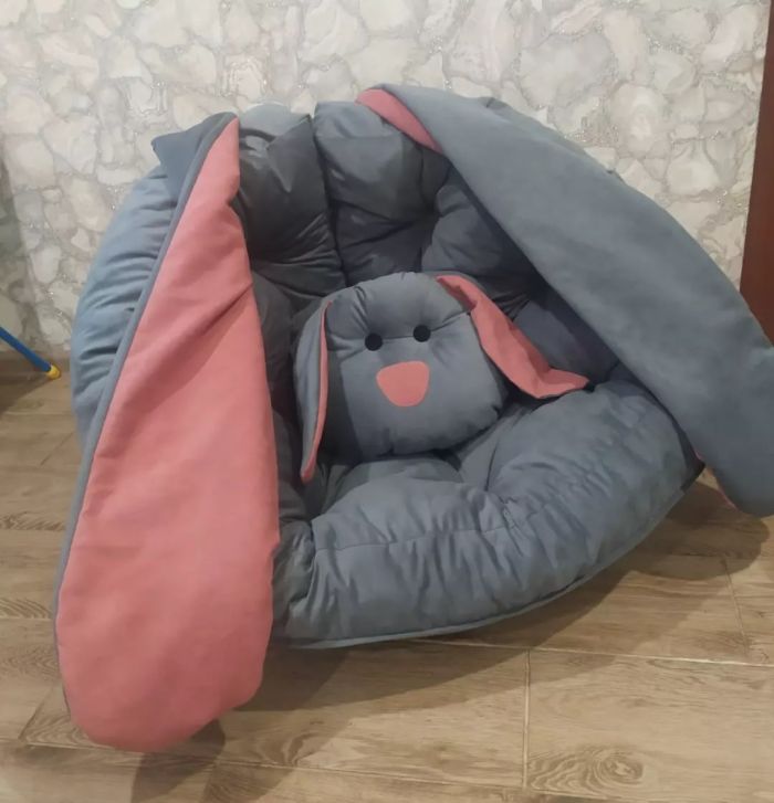 Футон кресло из велюра зайчик