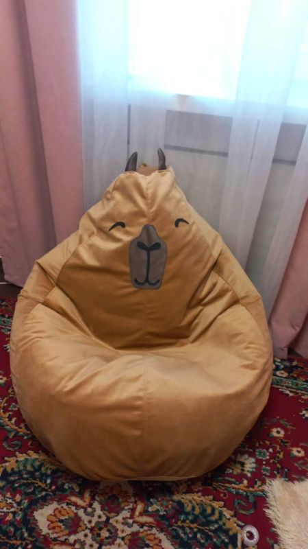 Кресло мешок груша пуф милая Капибара
