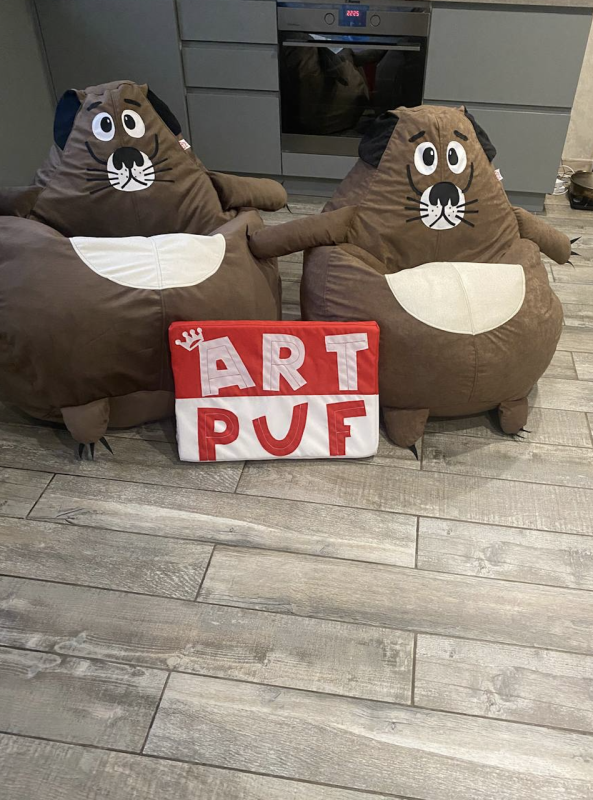 Детское кресло мешок груша пуф Волк от Art-Puf