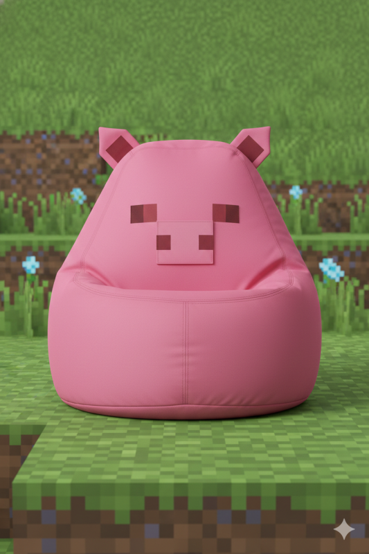 Кресло мешок PIG Майнкрафт Minecraft